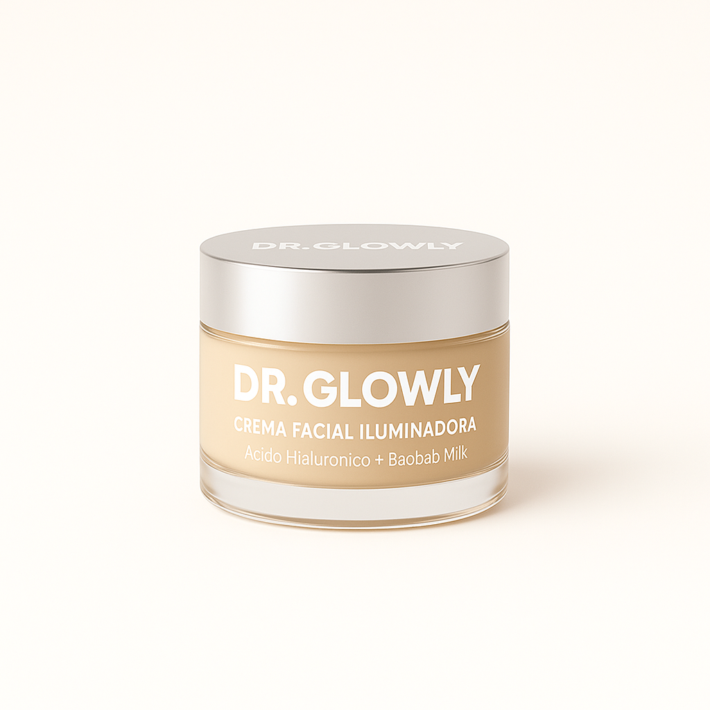 Crema Hidratante Iluminadora  Ácido Hialurónico + Baobab Milk + Lychees