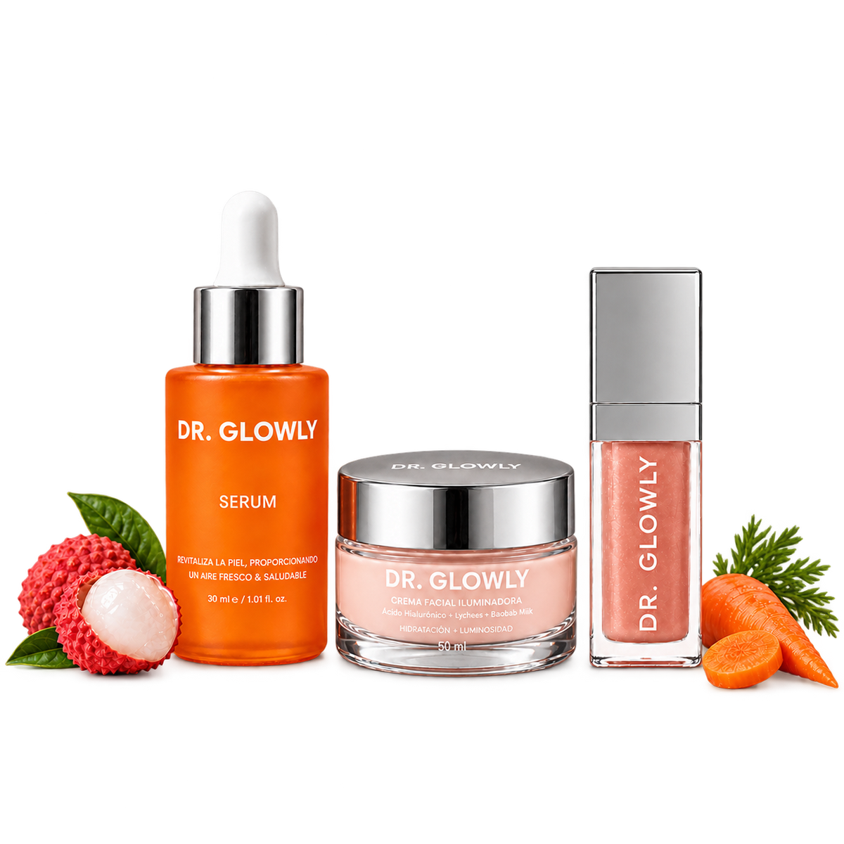 Kit hidratación Glow - Zanahoria & lychees