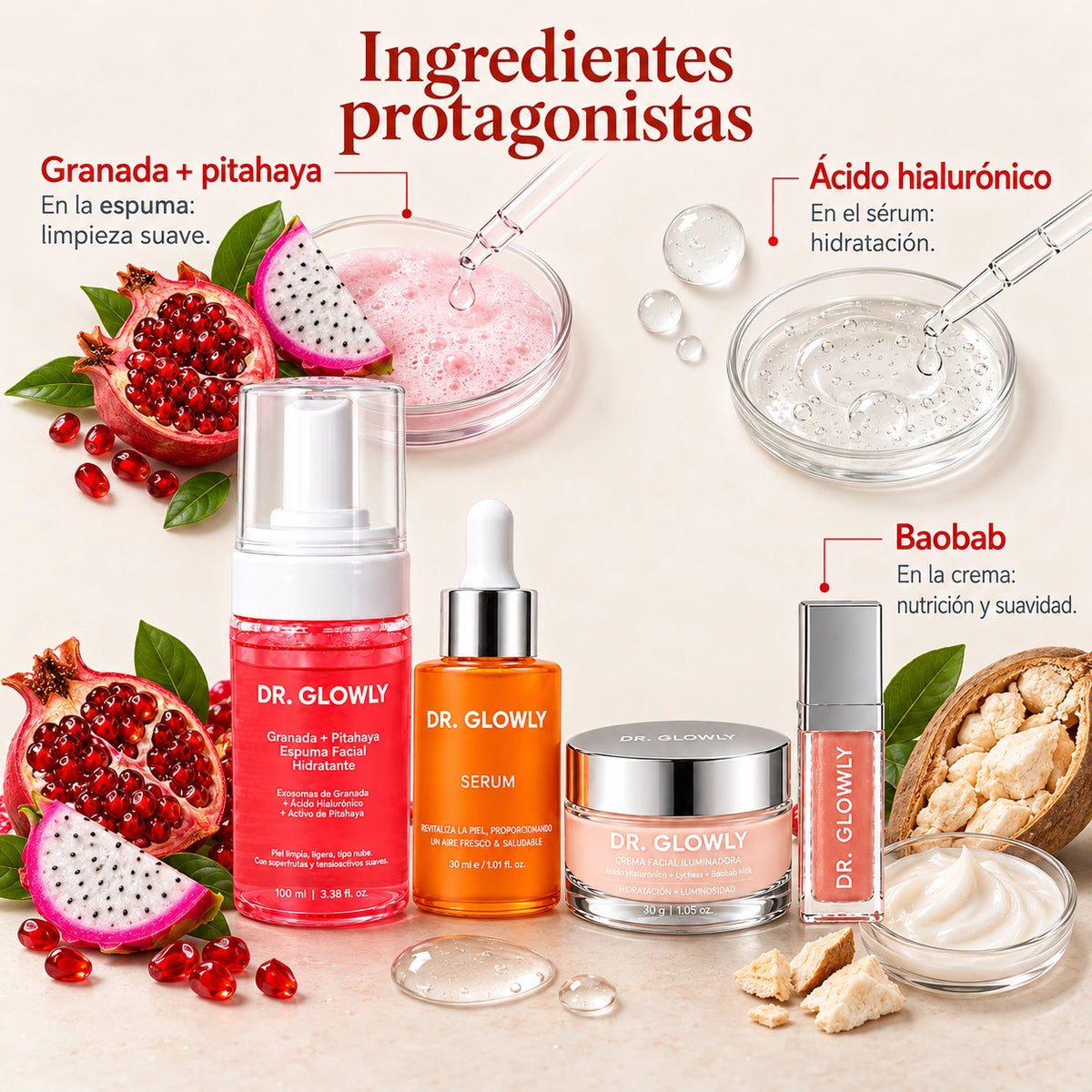 Kit Glow - Rutina completa — Ingredientes protagonistas